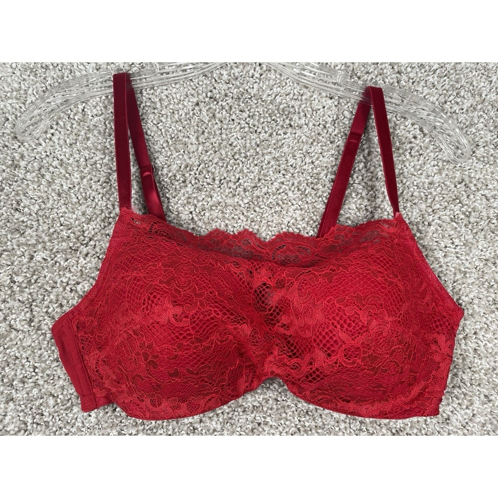 Soma Oh My Gorgeous Bridget Camisole Bra Underwired In Red Lace Size 36C